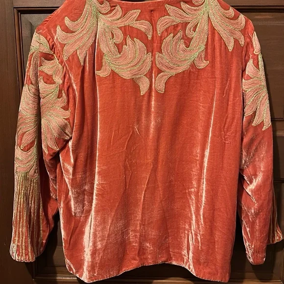 NWT Chasing Unicorns Movin on Up Velvet Jacket Size L - Picture 6 of 9